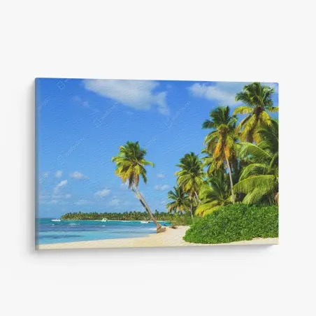 Canvas print tropical palm beach paradise • Wallissimo®