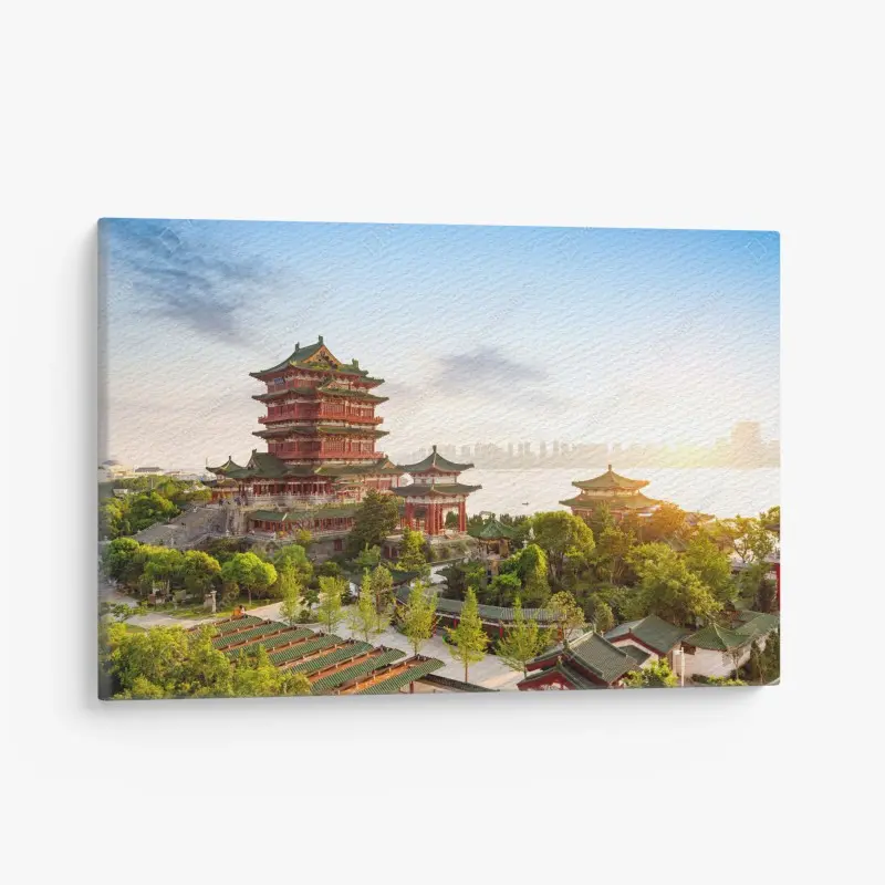 Canvas print Tengwang Pavilion at sunrise