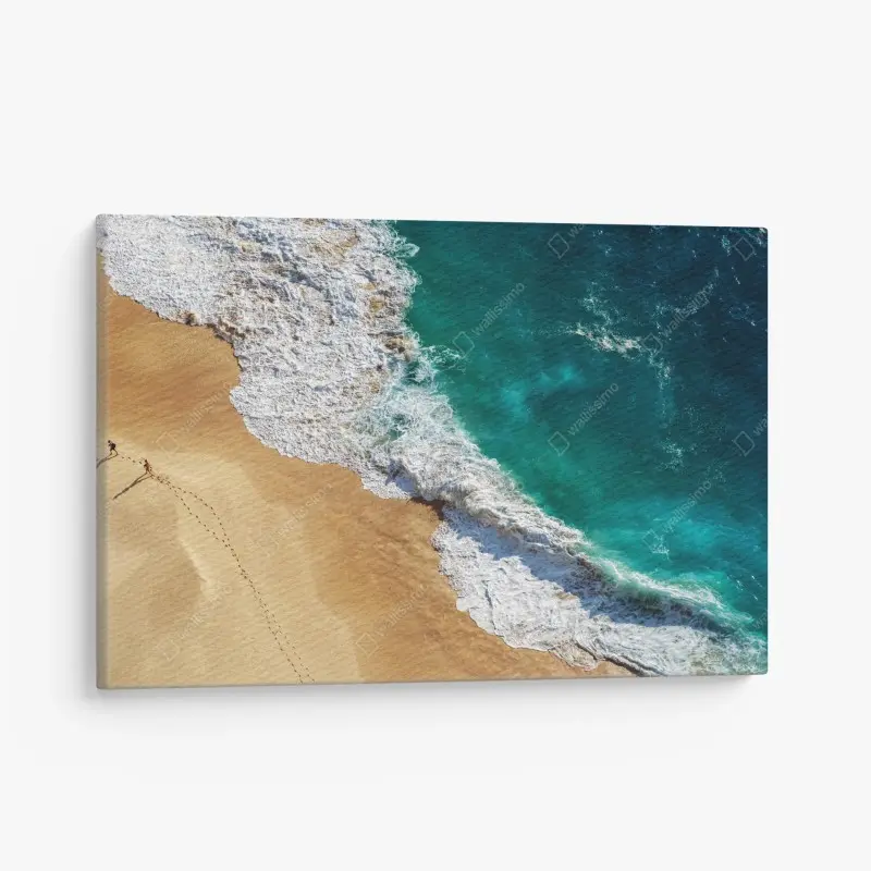 Canvas print golden sunrise over clouds • Wallissimo®