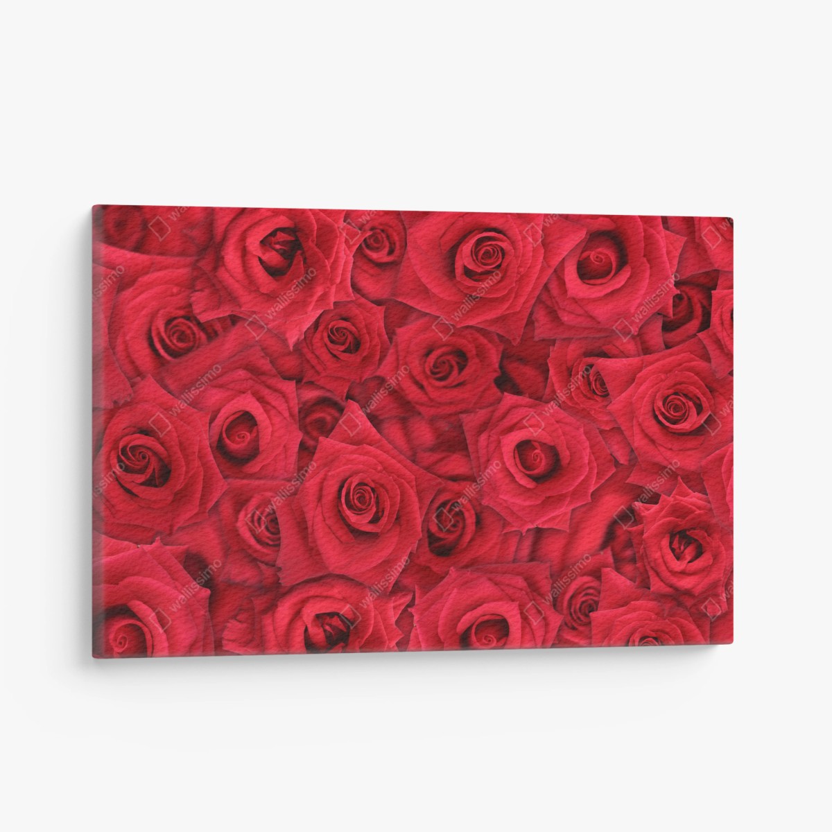 Canvas print vibrant red roses collage • Wallissimo®