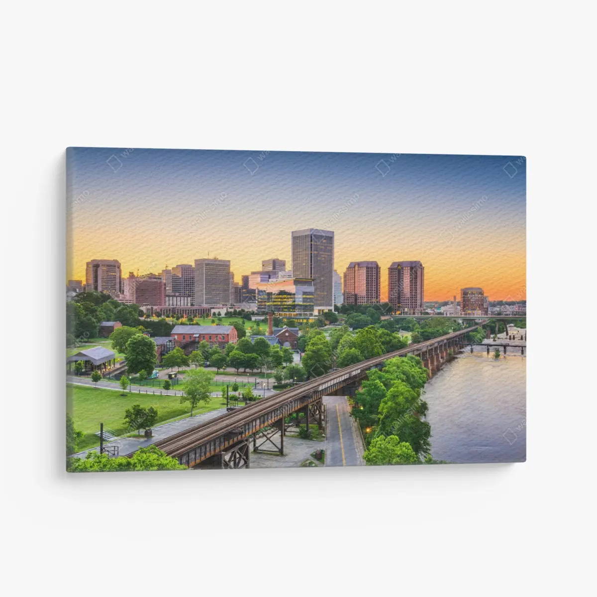 Canvas print Richmond skyline at sunset • Wallissimo®