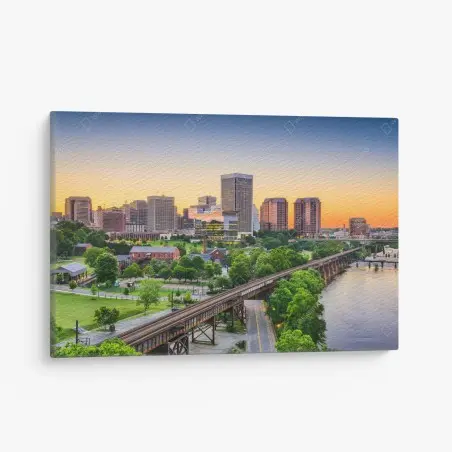Canvas print Richmond skyline at sunset • Wallissimo®