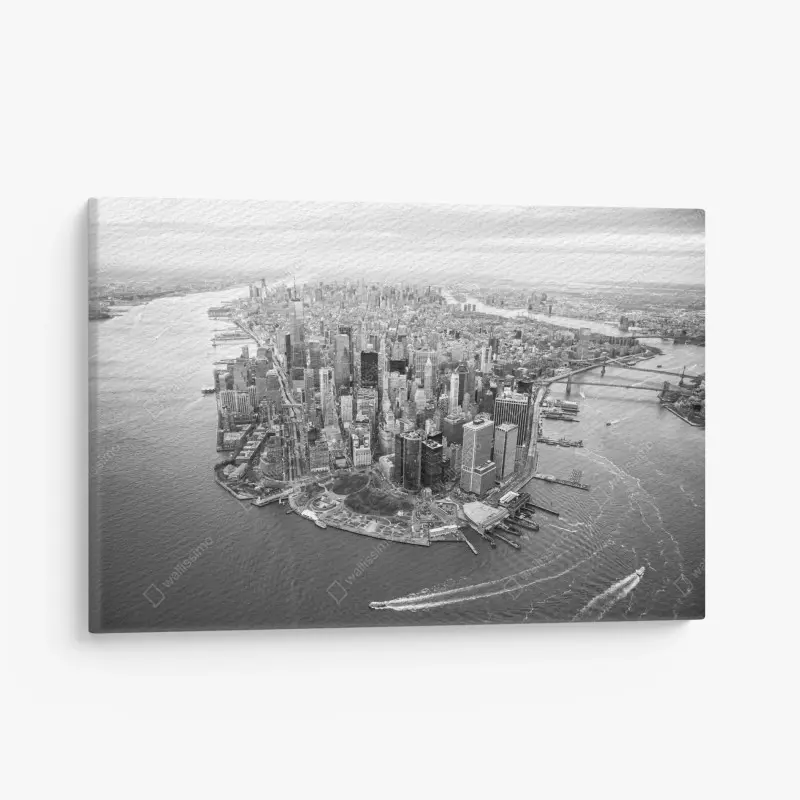 Canvas print Manhattan skyline aerial view