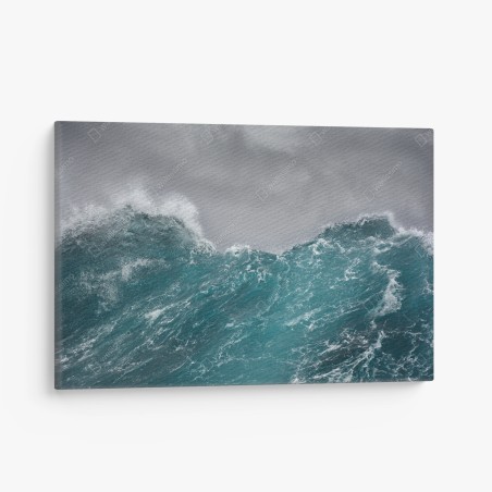 Canvas print turbulent turquoise ocean waves • Wallissimo®