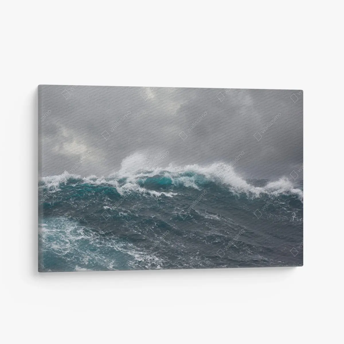 Canvas print stormy sea with crashing waves • Wallissimo®