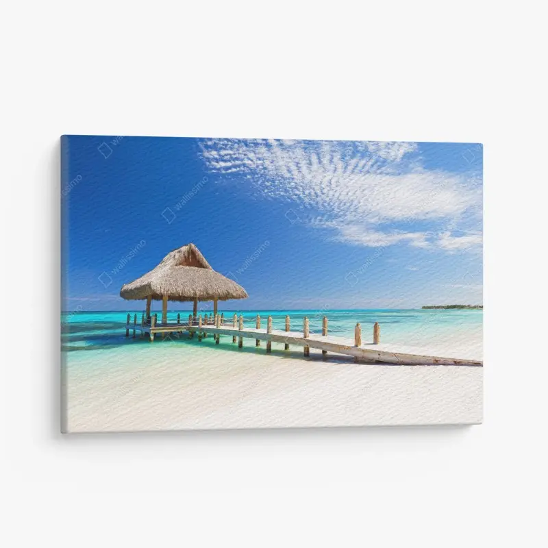 Canvas print sunset over Ameland dunes • Wallissimo®
