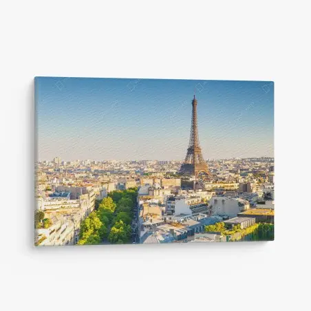 Canvas print Paris skyline with the Eiffel Tower • Wallissimo®