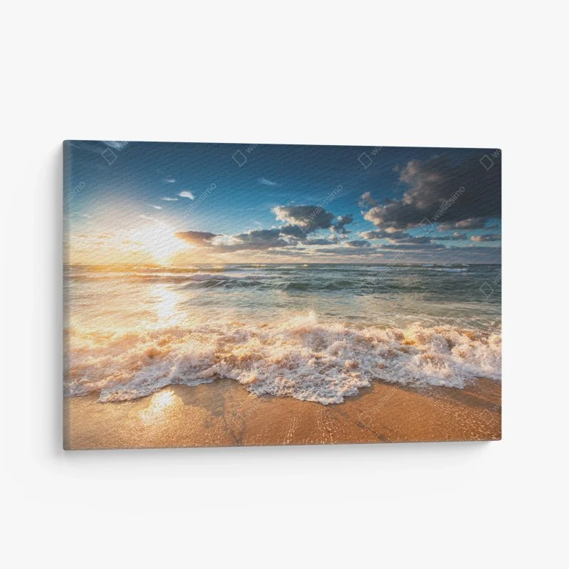 Canvas print golden sunrise over the sea