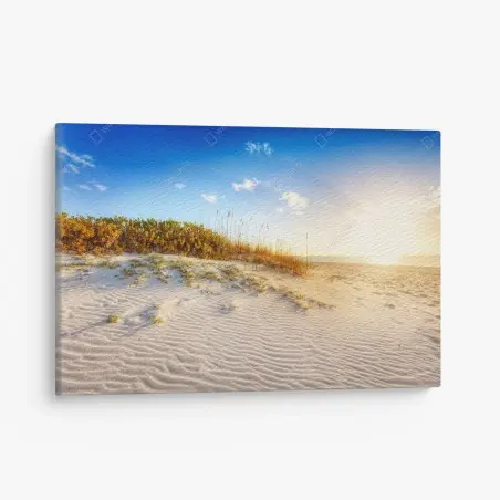Canvas print sunset over Grace Bay sand dunes • Wallissimo®
