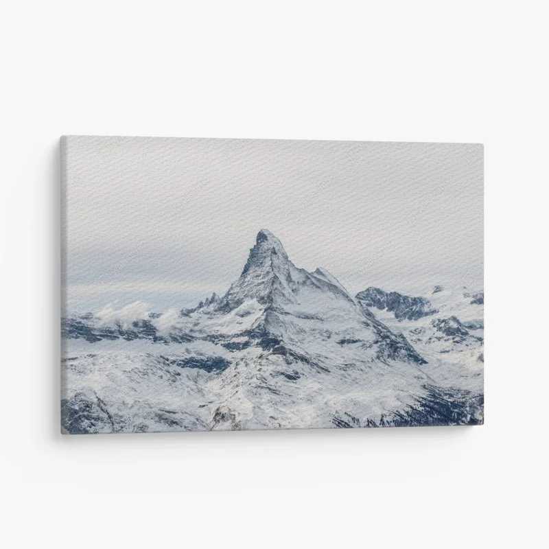 Canvas print majestic snow-capped mountain peak