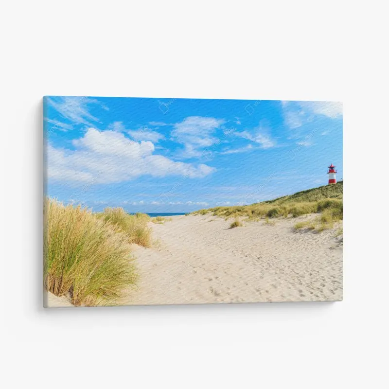 Canvas print pastel eucalyptus leaf pattern • Wallissimo®