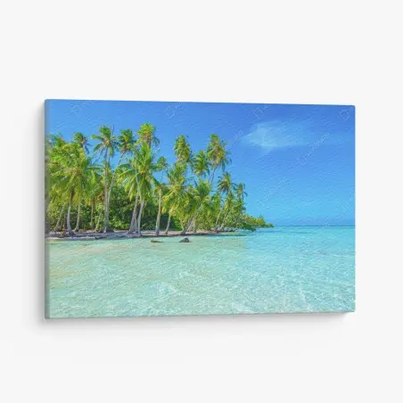 Canvas print tropical palm beach paradise • Wallissimo®