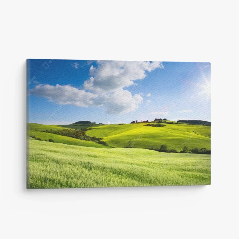 Canvas print Tuscany rolling hills at sunset