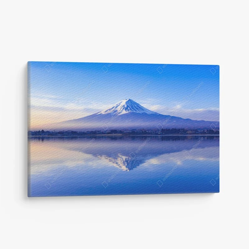 Canvas print Mount Fuji morning reflection over calm lake