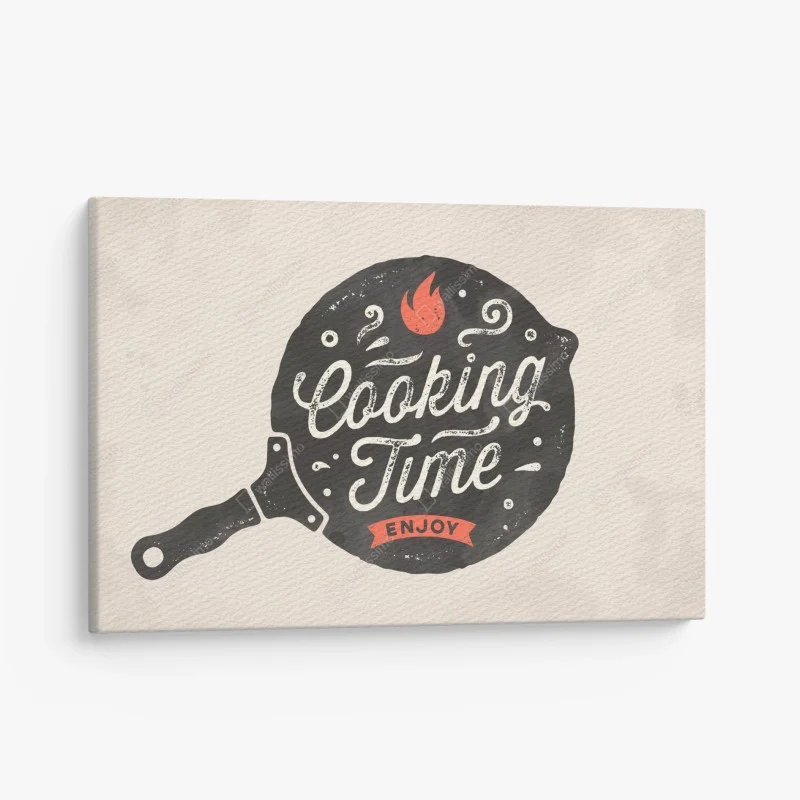 Canvas print cooking time retro kitchen art