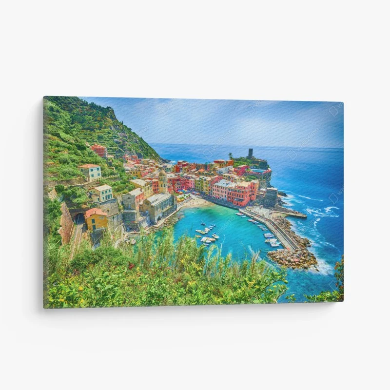 Canvas print Vernazza colorful coastal village, Italy