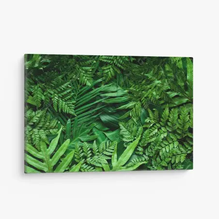 Canvas print lush green foliage pattern • Wallissimo®