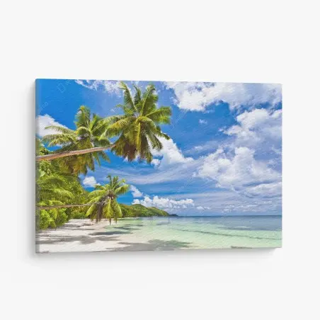 Canvas print tropical palm beach paradise • Wallissimo®