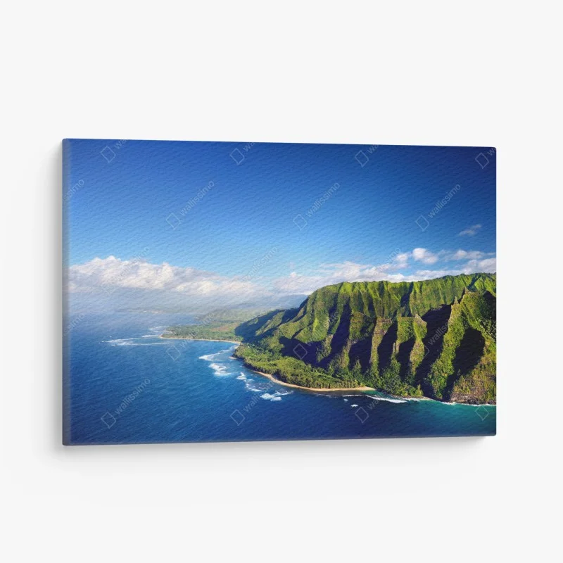 Canvas print majestic coastal cliffs over turquoise ocean
