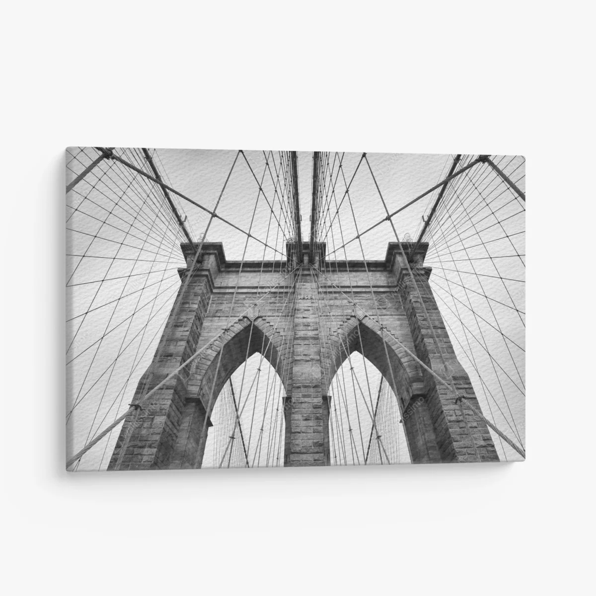Canvas print monochrome suspension bridge architecture ⁕ Wallissimo® Canvas print monochrome suspension bridge architecture ⁕ Wallissimo®