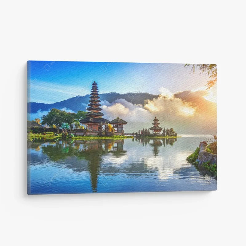 Canvas print Pura Ulun Danu Bratan at sunrise