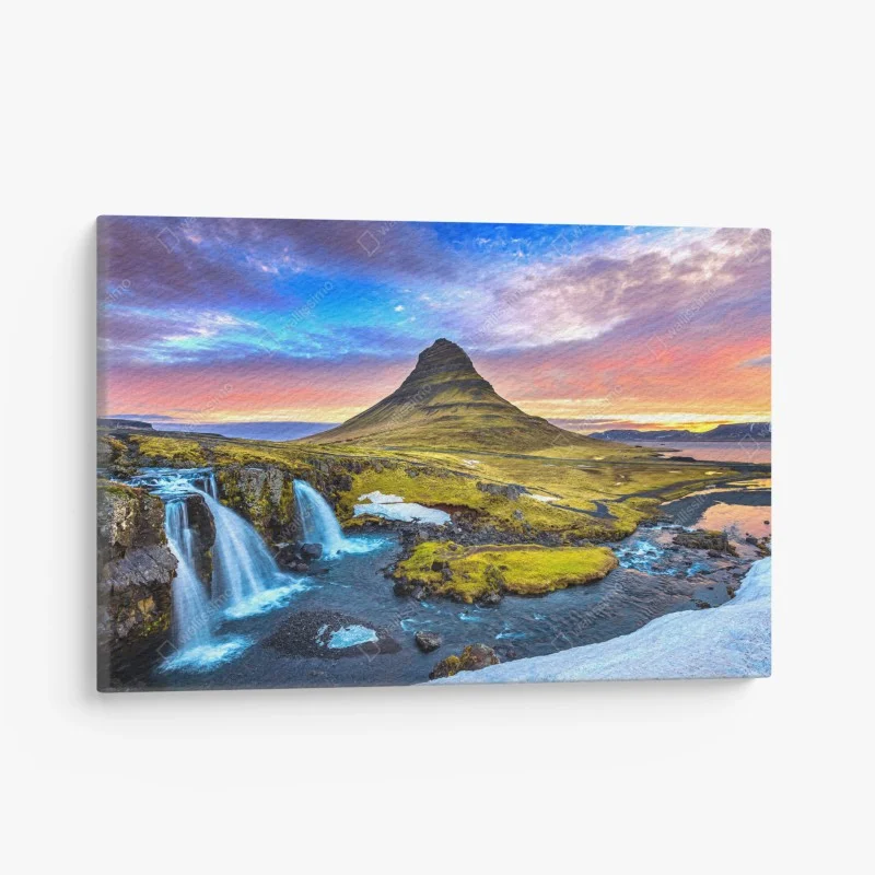 Canvas print Kirkjufell sunrise mountain vista