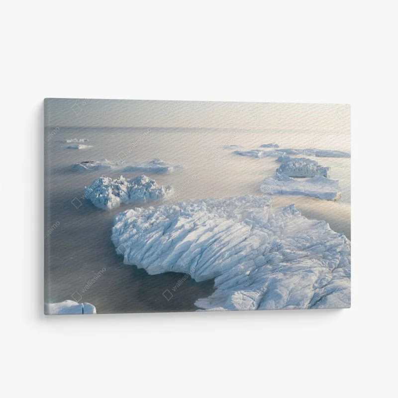 Canvas print misty iceberg seascape