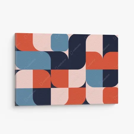 Canvas print bold geometric retro pattern • Wallissimo®
