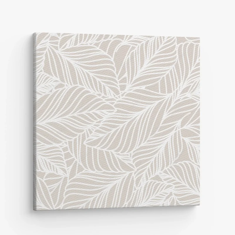Canvas print neutral botanical leaf pattern