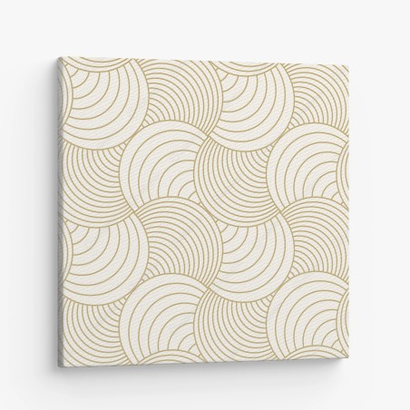 Canvas print gold art deco circle pattern • Wallissimo®