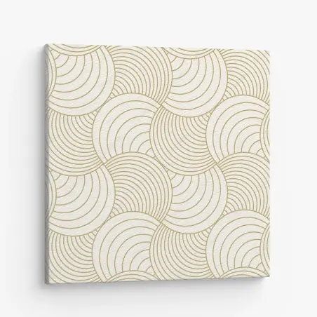 Canvas print gold art deco circle pattern • Wallissimo®