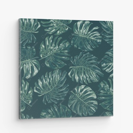 Canvas print tropical monstera leaf pattern • Wallissimo®