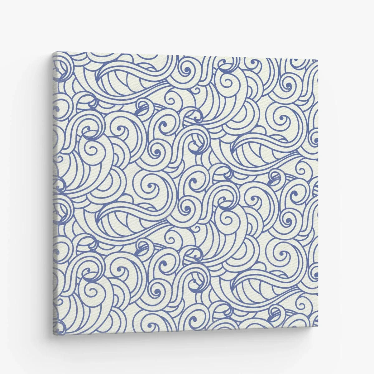 Canvas print blue swirl seamless pattern ⁕ Wallissimo® Canvas print blue swirl seamless pattern ⁕ Wallissimo®