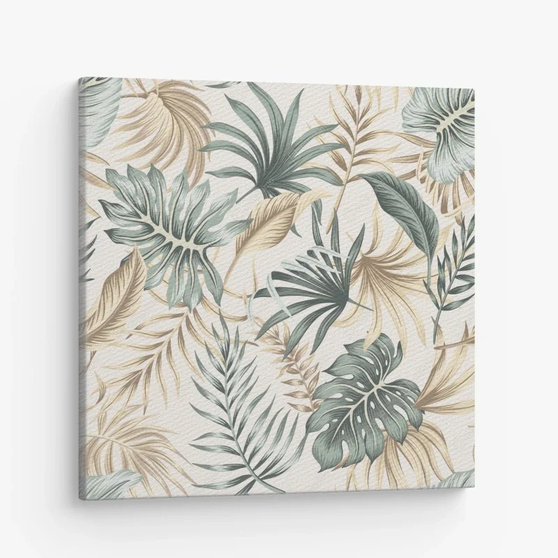Canvas print tropical botanical foliage pattern