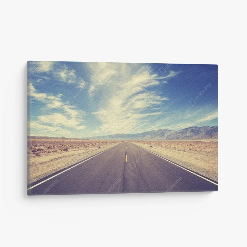Canvas print vintage country highway under vast sky