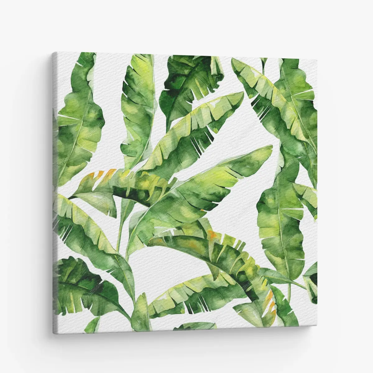Canvas print tropical banana leaf watercolor pattern ⁕ Wallissimo® Canvas print tropical banana leaf watercolor pattern ⁕ Wallissimo®