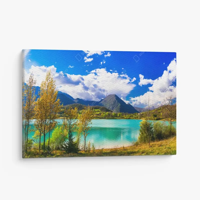 Canvas print Capri summer coastline panorama • Wallissimo®