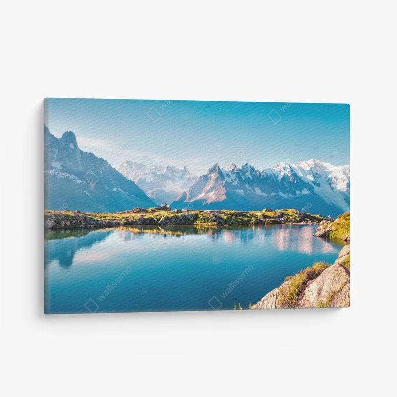 Canvas print Lac Blanc with Mont Blanc panorama