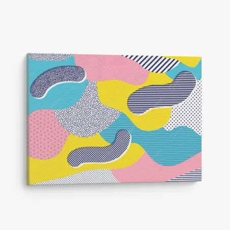 Canvas print playful abstract memphis pattern • Wallissimo®