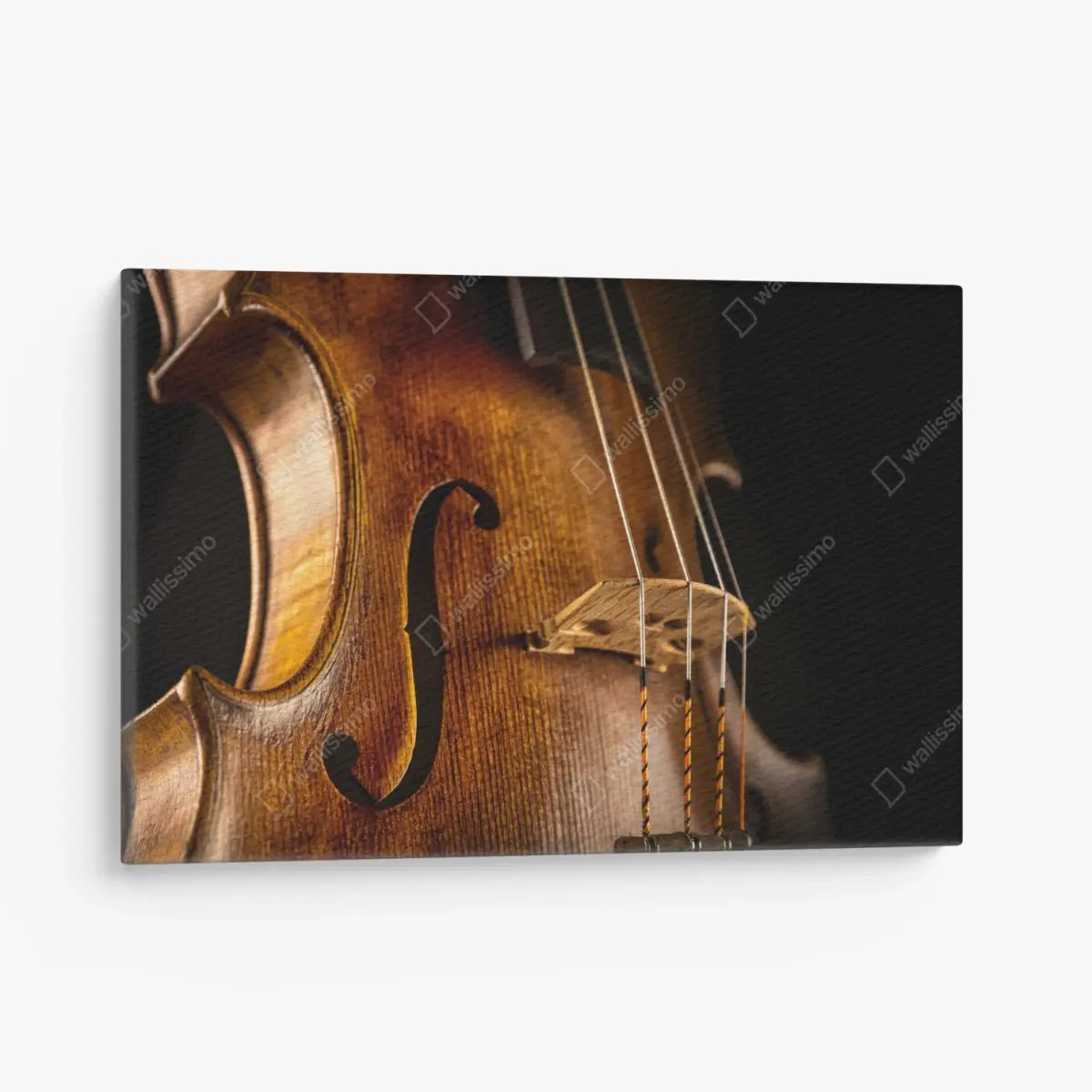 Canvas print warm wooden violin close-up ⁕ Wallissimo® Canvas print warm wooden violin close-up ⁕ Wallissimo®