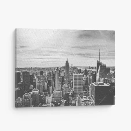 Canvas print New York skyline in grayscale • Wallissimo®