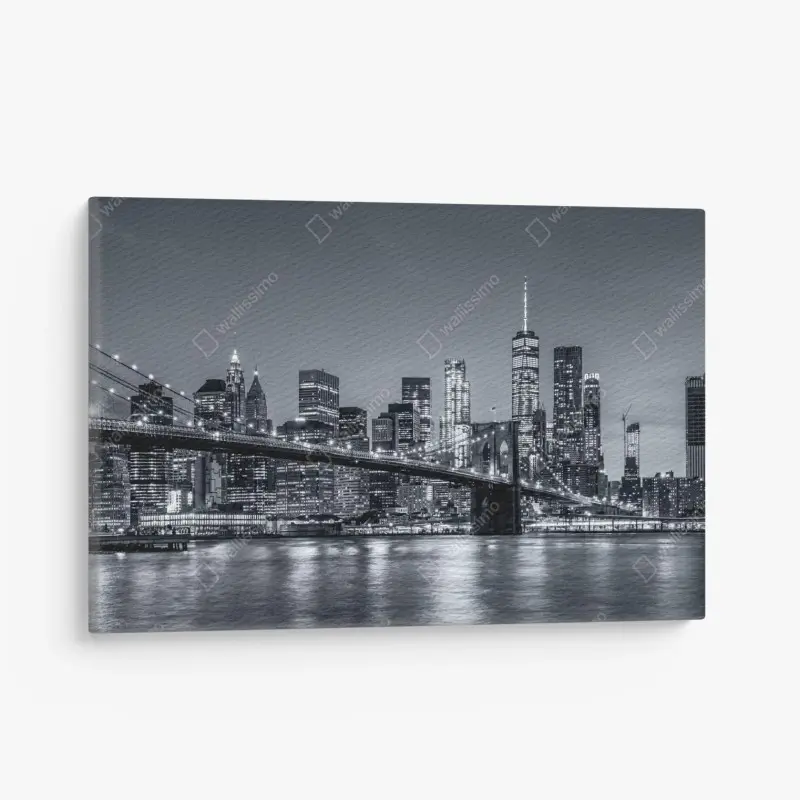 Canvas print New York skyline at night