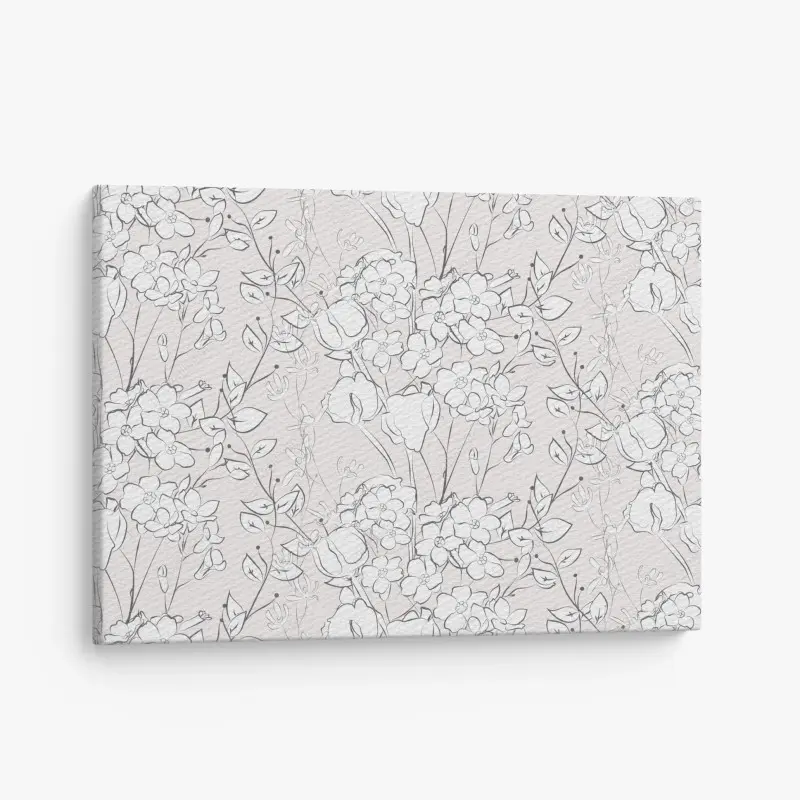 Canvas print delicate pastel floral design