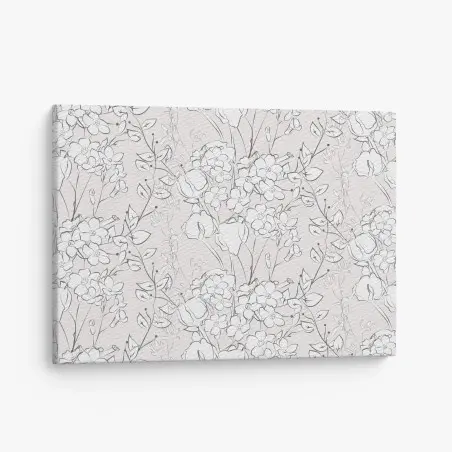 Canvas print delicate pastel floral design • Wallissimo®