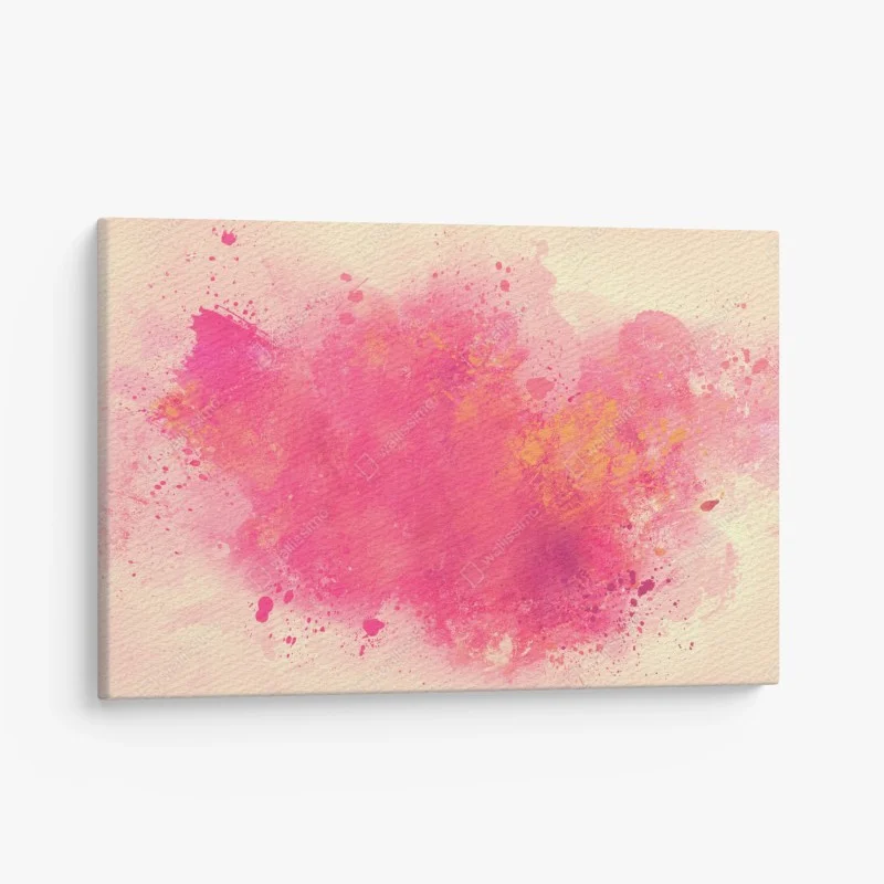 Canvas print vibrant pink watercolor splash