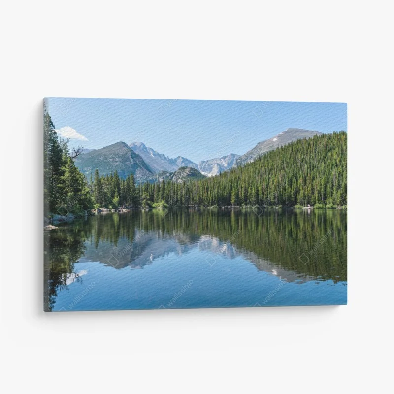 Canvas print mountain lake reflection