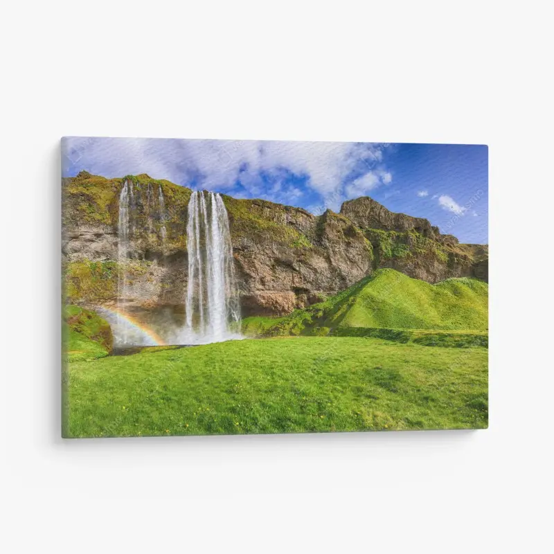 Canvas print Seljalandsfoss waterfall panorama