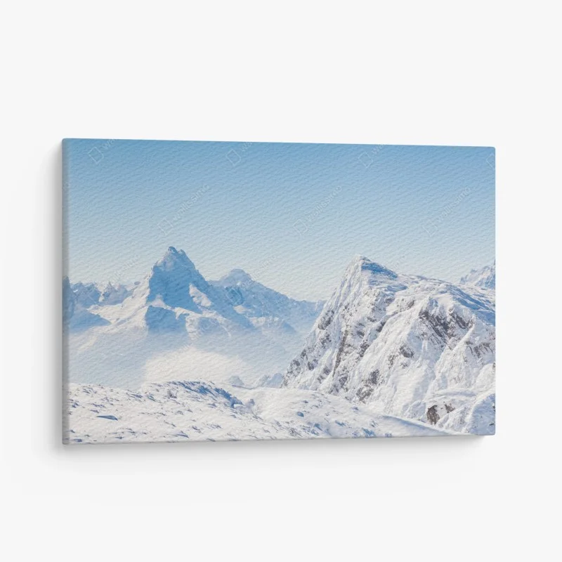 Canvas print serene snow-capped mountain panorama