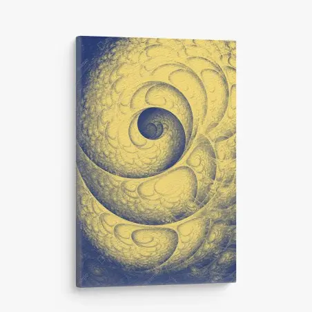 Canvas print golden spiral fractal pattern • Wallissimo®