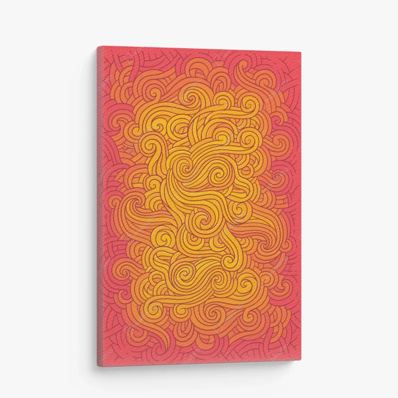 Canvas print warm swirling abstract pattern